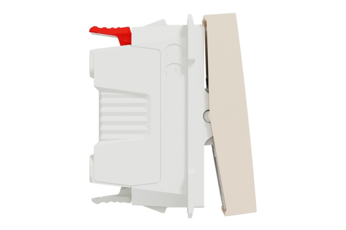 Перемикач прохідний 1-клавішний, 10А, 1 модуль, бежевий Unica New Studio (NU310344)