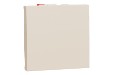 Перемикач прохідний 1-клавішний, 10А, 2 модулі, бежевий Unica New Studio (NU320344)