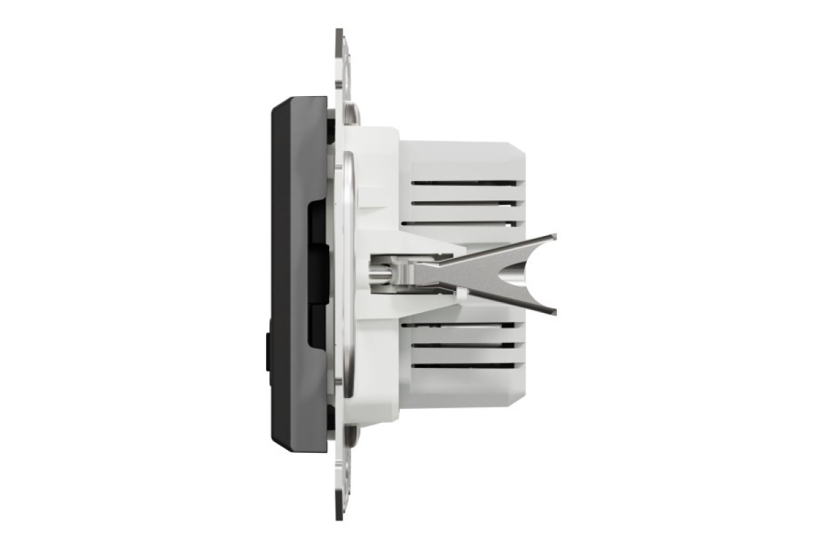 Подвійна USB зарядка 2.4 A Asfora антрацит (EPH2700371)