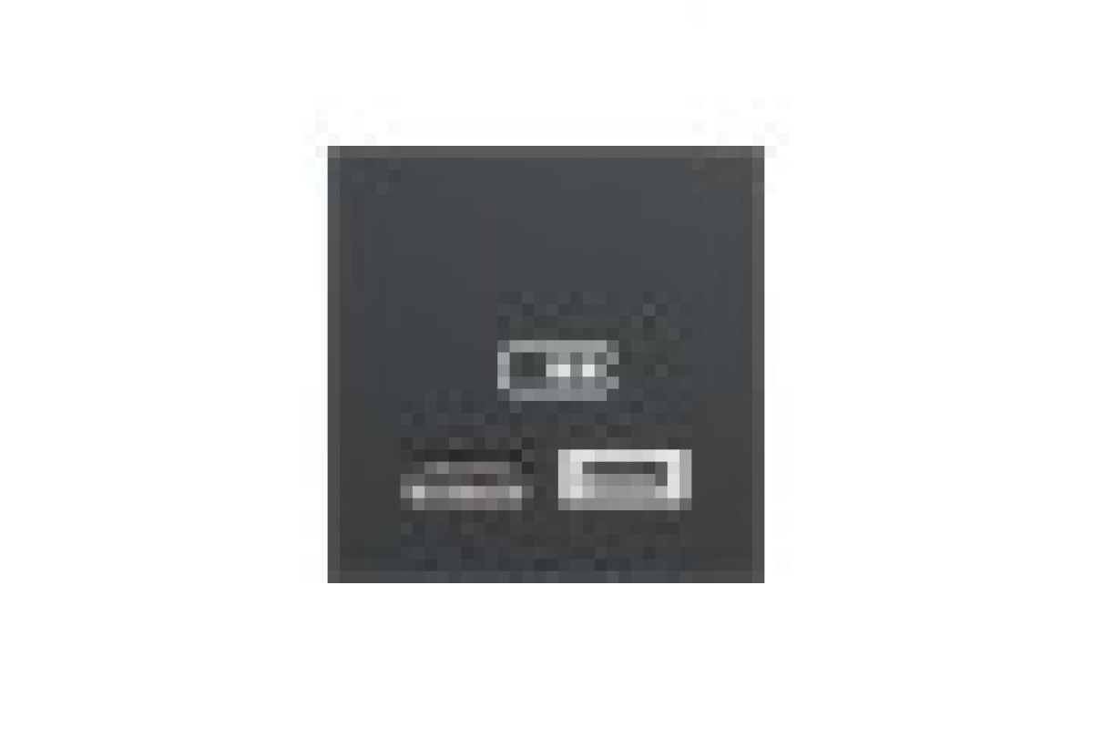 Подвійна USB розетка A+C антрацит (NU301854)