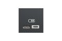 Подвійна USB розетка A+C антрацит (NU301854)