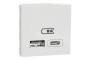 Подвійна USB розетка A+C білий (NU301818)