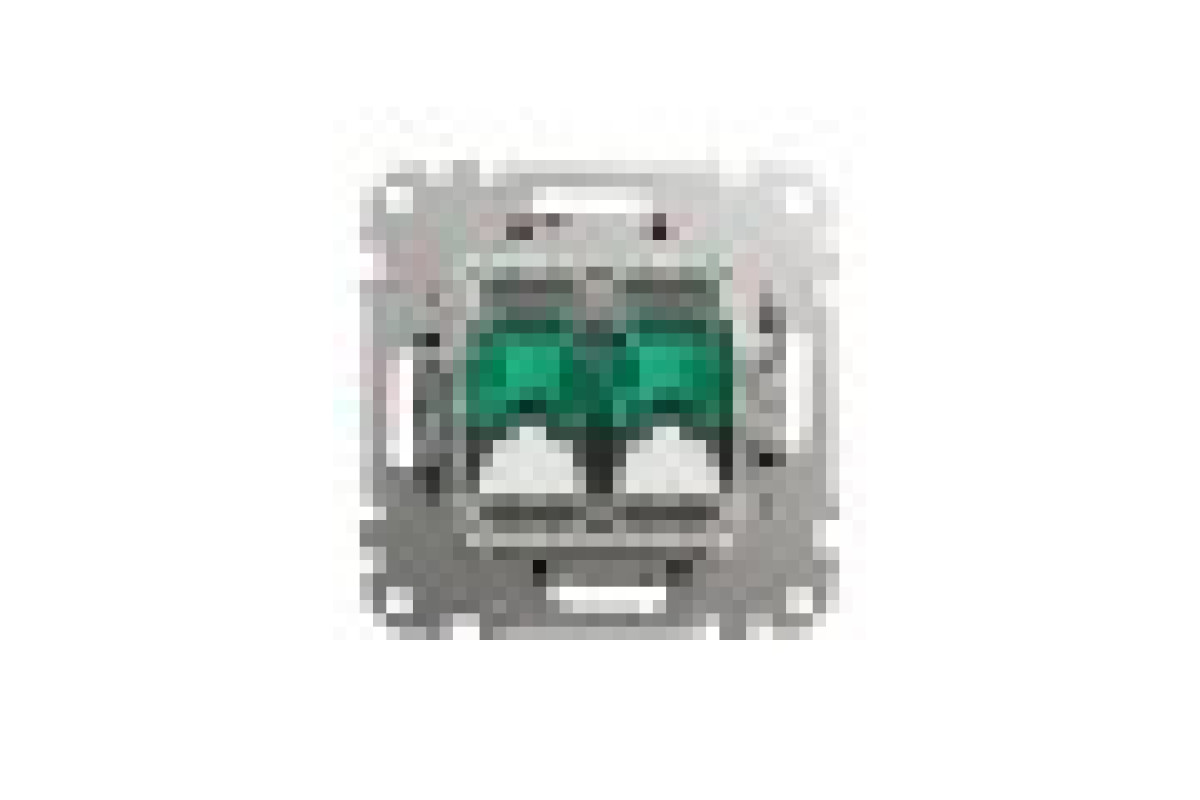 Подвійна комп'ютерна розетка RJ45 CAT 5E UTP, Венге Sedna Elements (SDD181452)