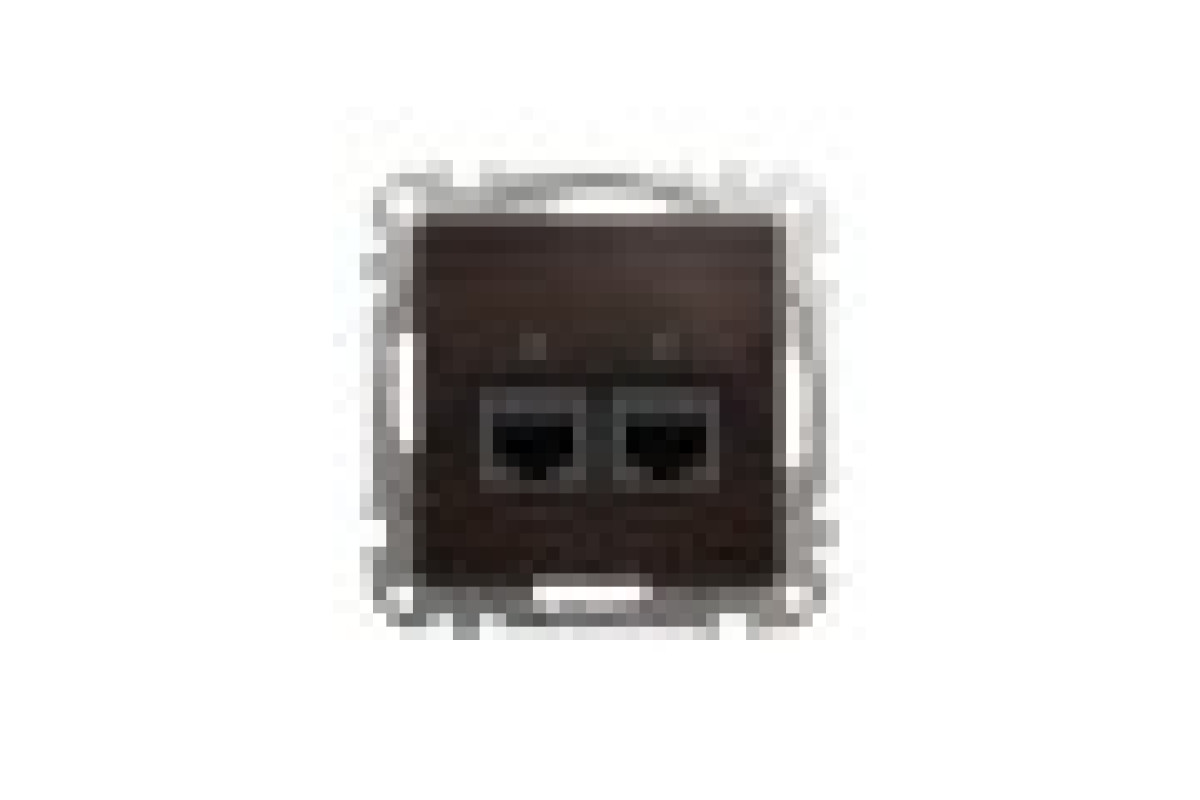 Подвійна комп'ютерна розетка RJ45 CAT 5E UTP, Венге Sedna Elements (SDD181452)