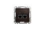 Подвійна комп'ютерна розетка RJ45 CAT 5E UTP, Венге Sedna Elements (SDD181452)
