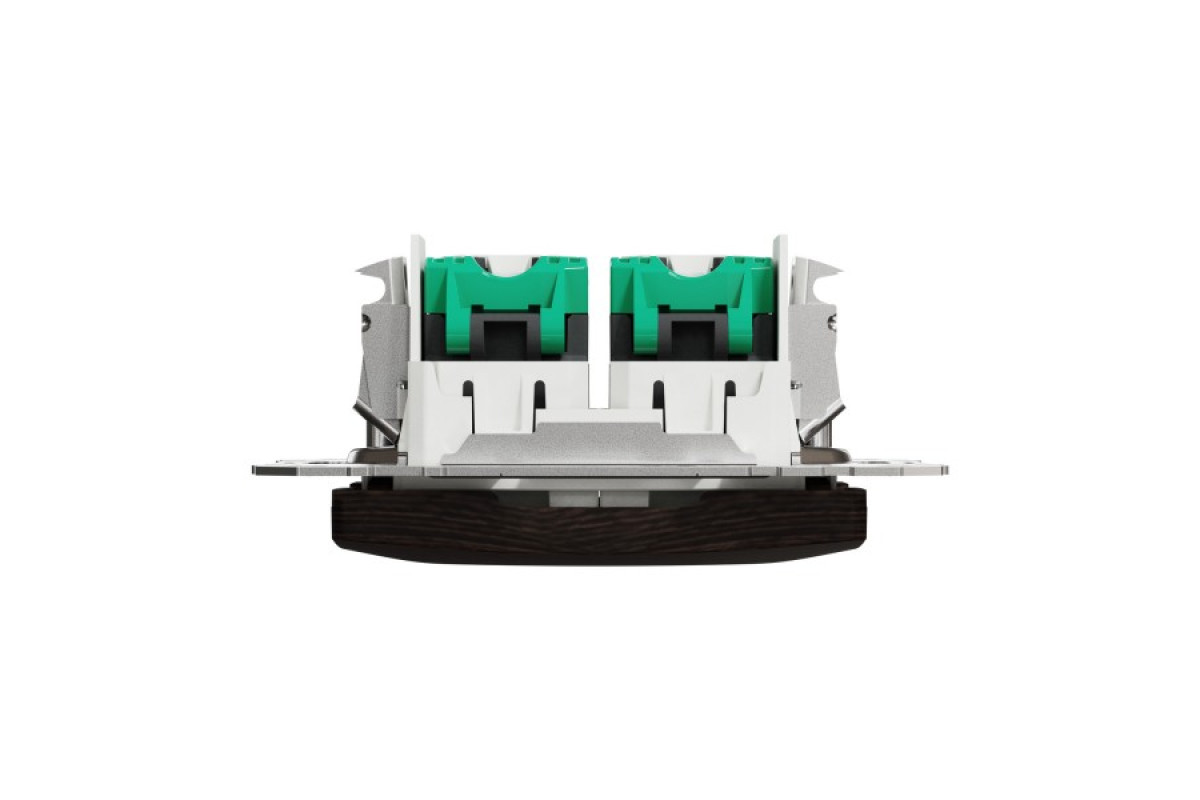 Подвійна комп'ютерна розетка RJ45 CAT 5E UTP, Венге Sedna Elements (SDD181452)