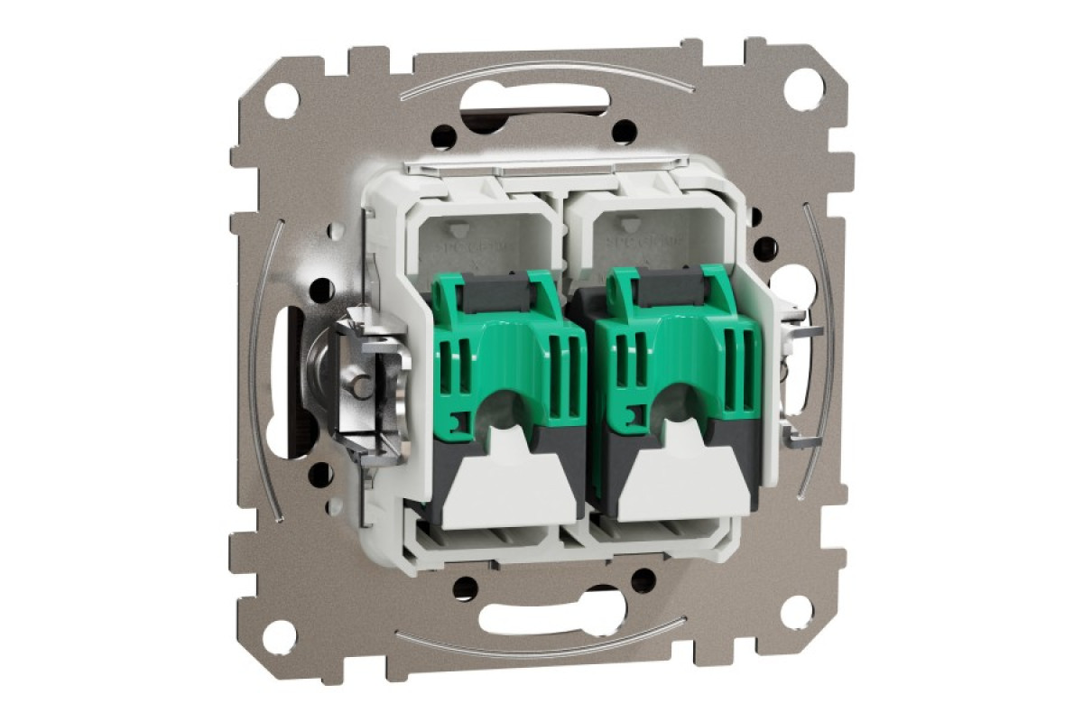 Подвійна комп'ютерна розетка RJ45 CAT 5E UTP, Венге Sedna Elements (SDD181452)