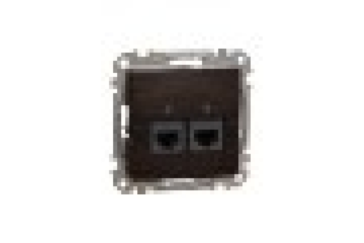 Подвійна комп'ютерна розетка RJ45 CAT 5E UTP, Венге Sedna Elements (SDD181452)