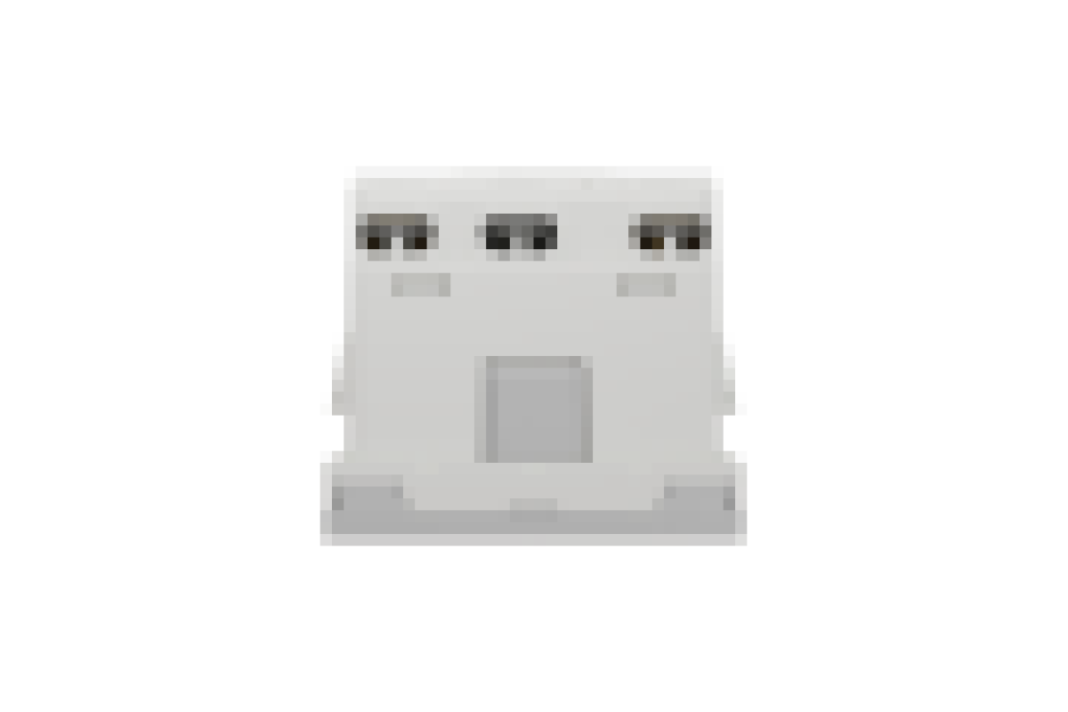 Подвійна розетка 45° зі шторками, з заземленням, алюміній (NU306730A)