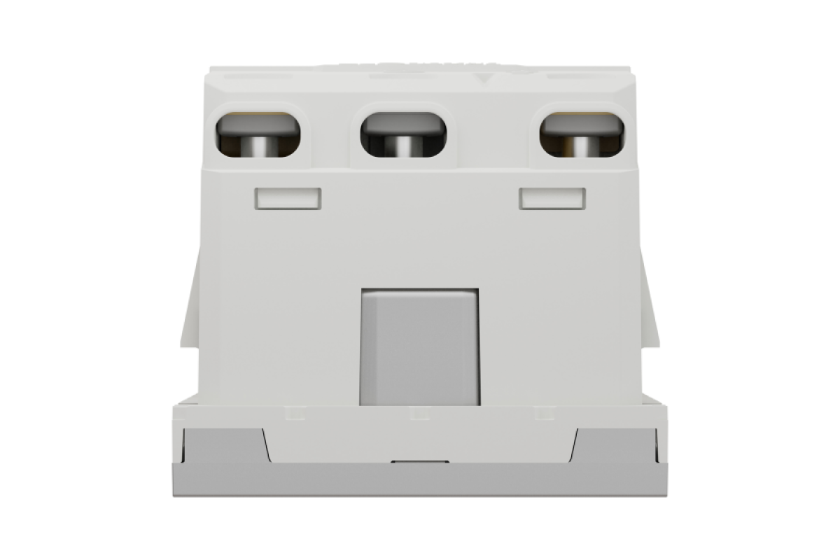 Подвійна розетка 45° зі шторками, з заземленням, алюміній (NU306730A)