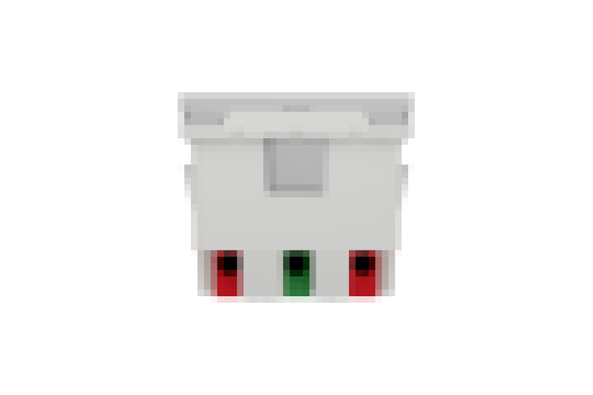 Подвійна розетка 45° зі шторками, з заземленням, алюміній (NU306730A)