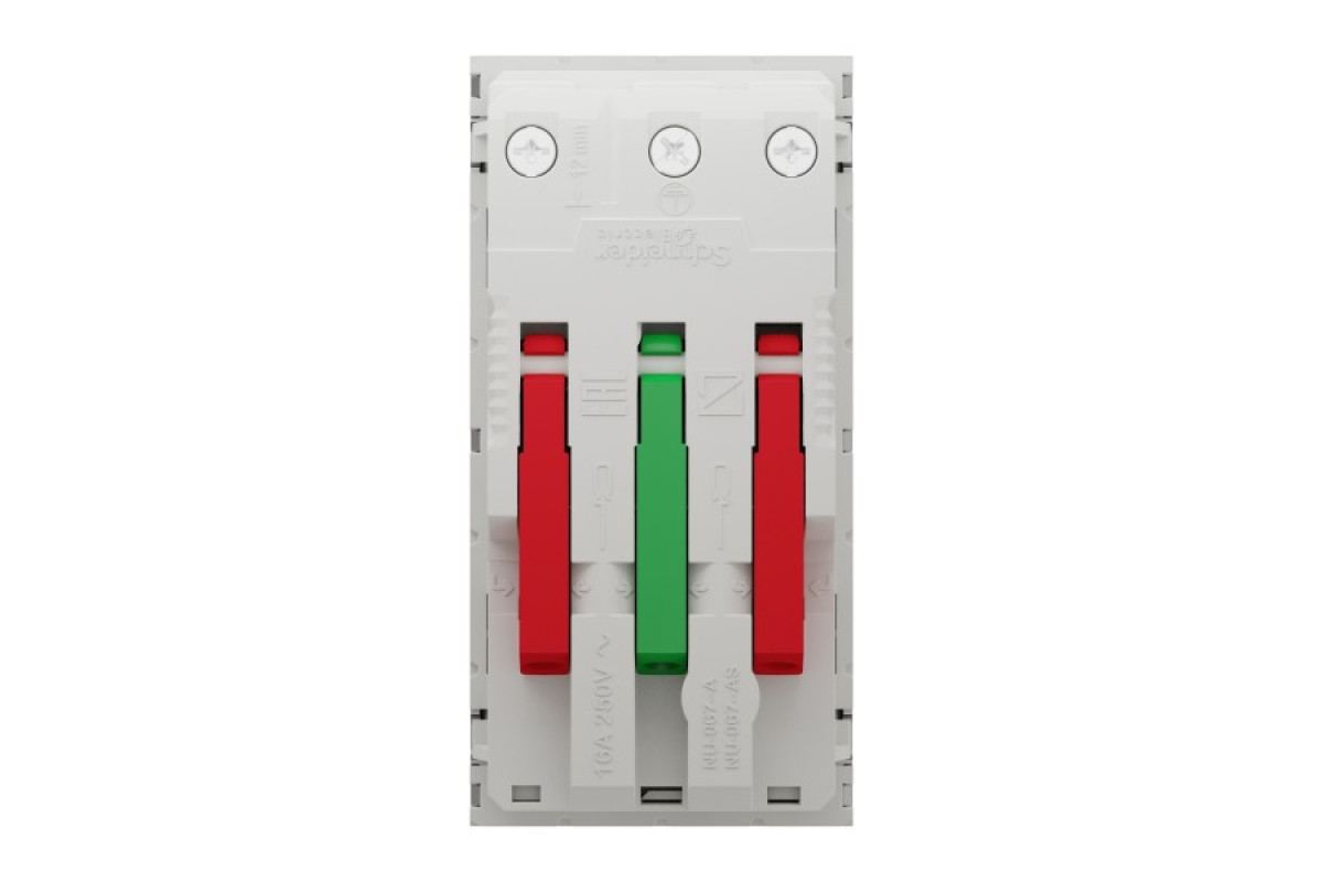 Подвійна розетка 45° зі шторками, з заземленням, алюміній (NU306730A)