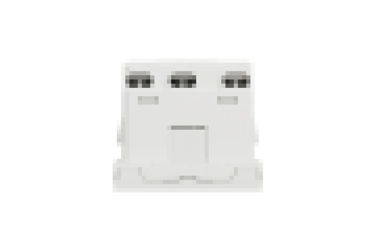 Подвійна розетка 45° зі шторками, з заземленням, біла (NU306718A)