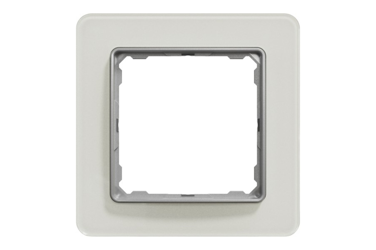 Рамка 1-постова Штучне Біле скло Sedna Elements (SDD360801)
