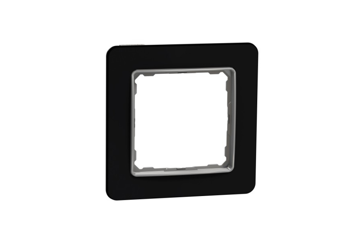 Рамка 1-постовая Искусственное черное стекло Sedna Elements (SDD361801)
