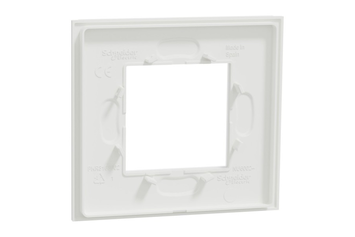 Рамка 1-постова Unica Deco Material, матовий білий (NU600279)