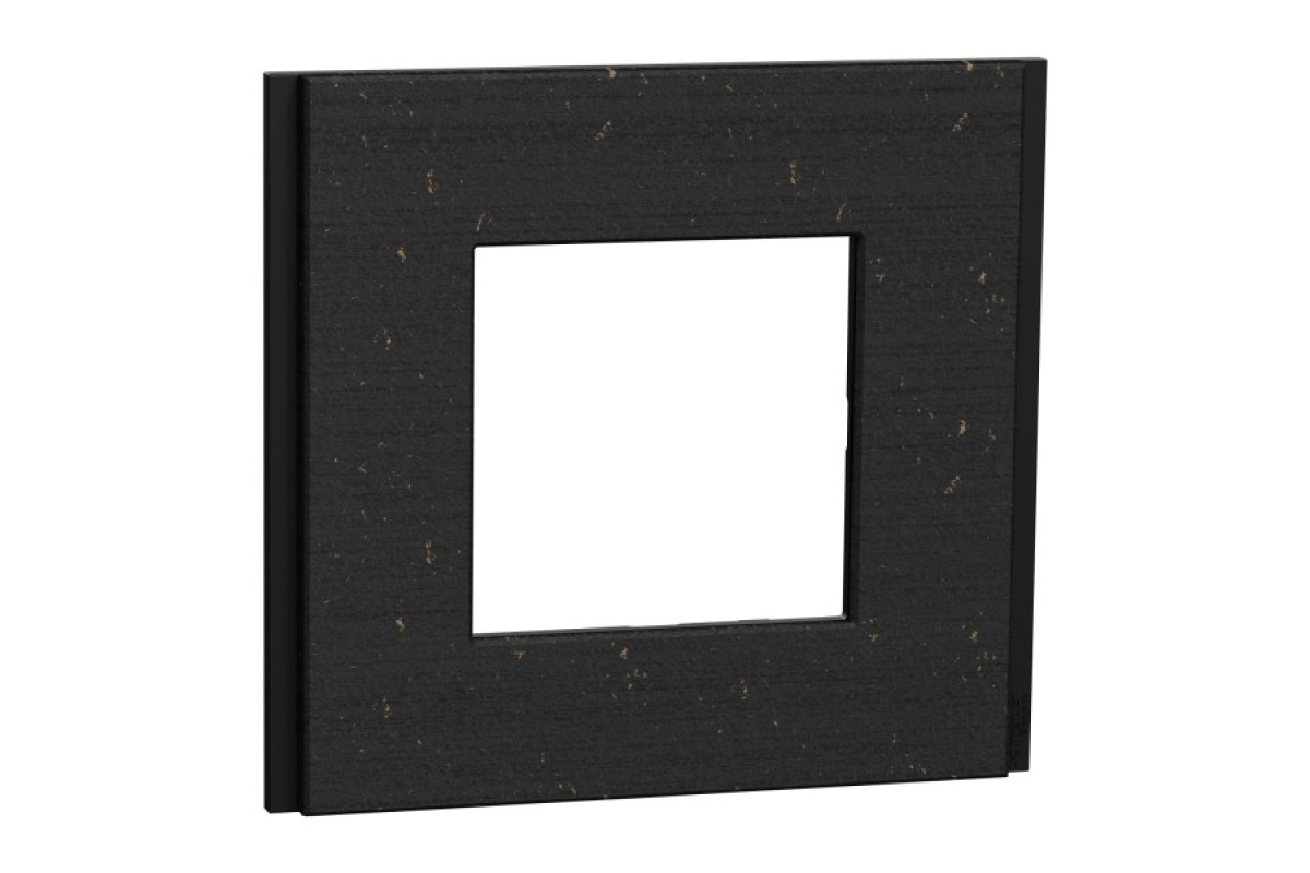 Рамка 1-постова Unica Deco Material, чорний папір (NU600274)