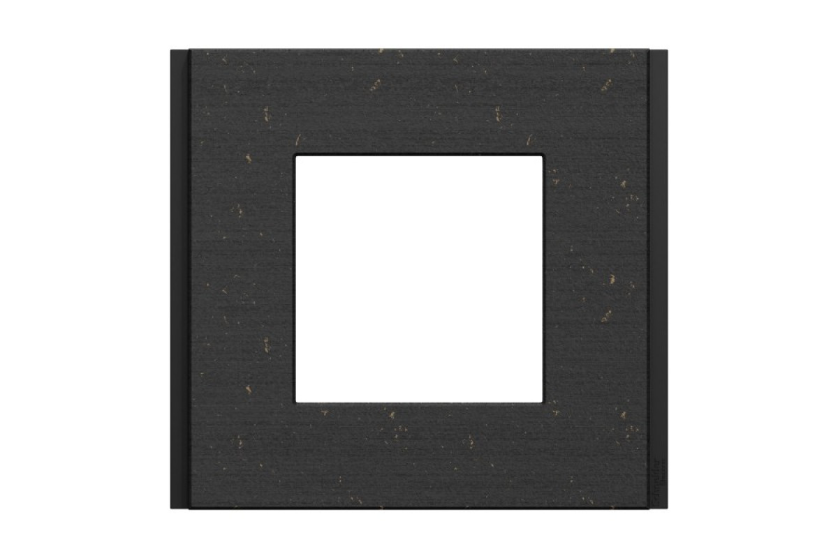 Рамка 1-постова Unica Deco Material, чорний папір (NU600274)