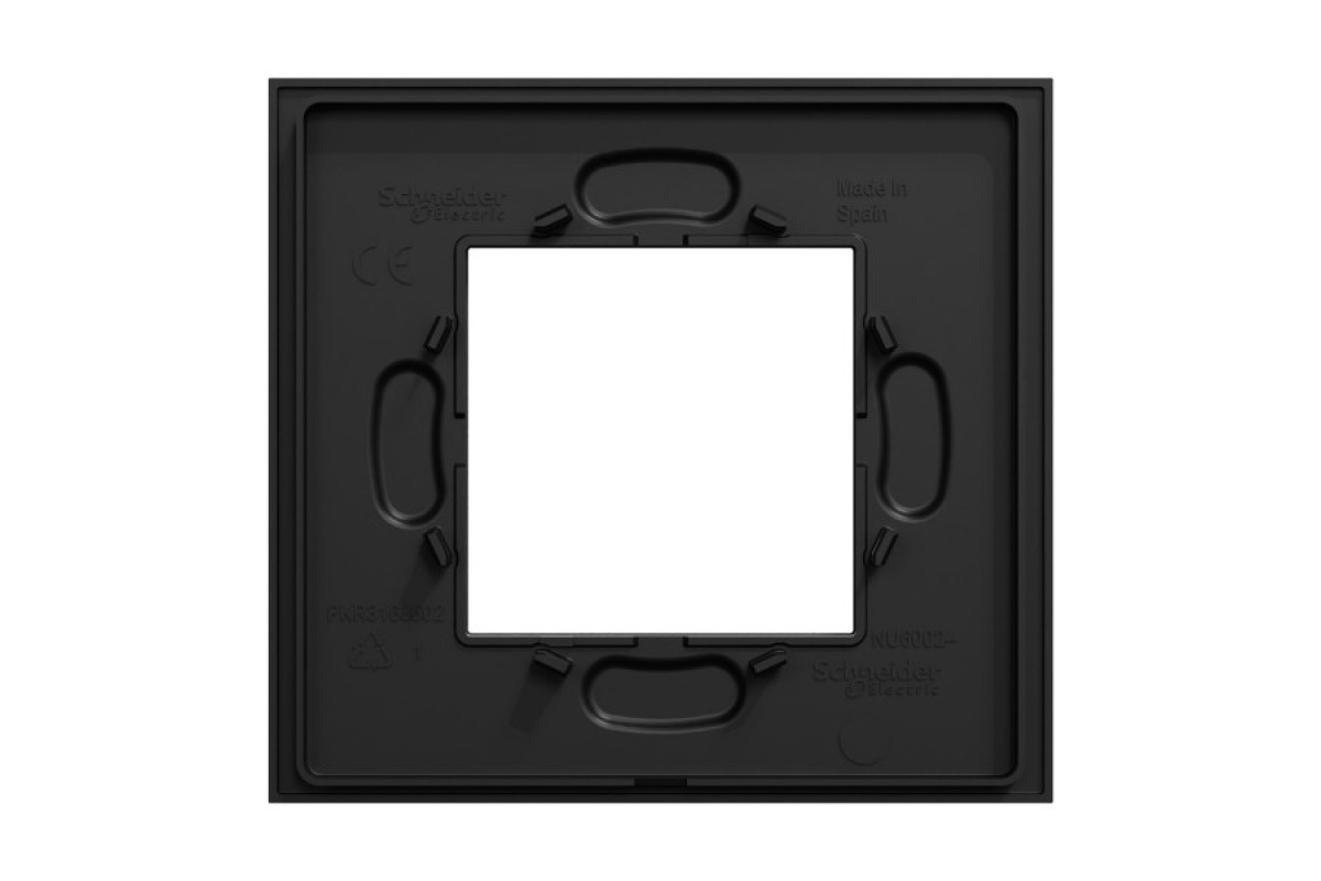 Рамка 1-постова Unica Deco Material, чорний папір (NU600274)