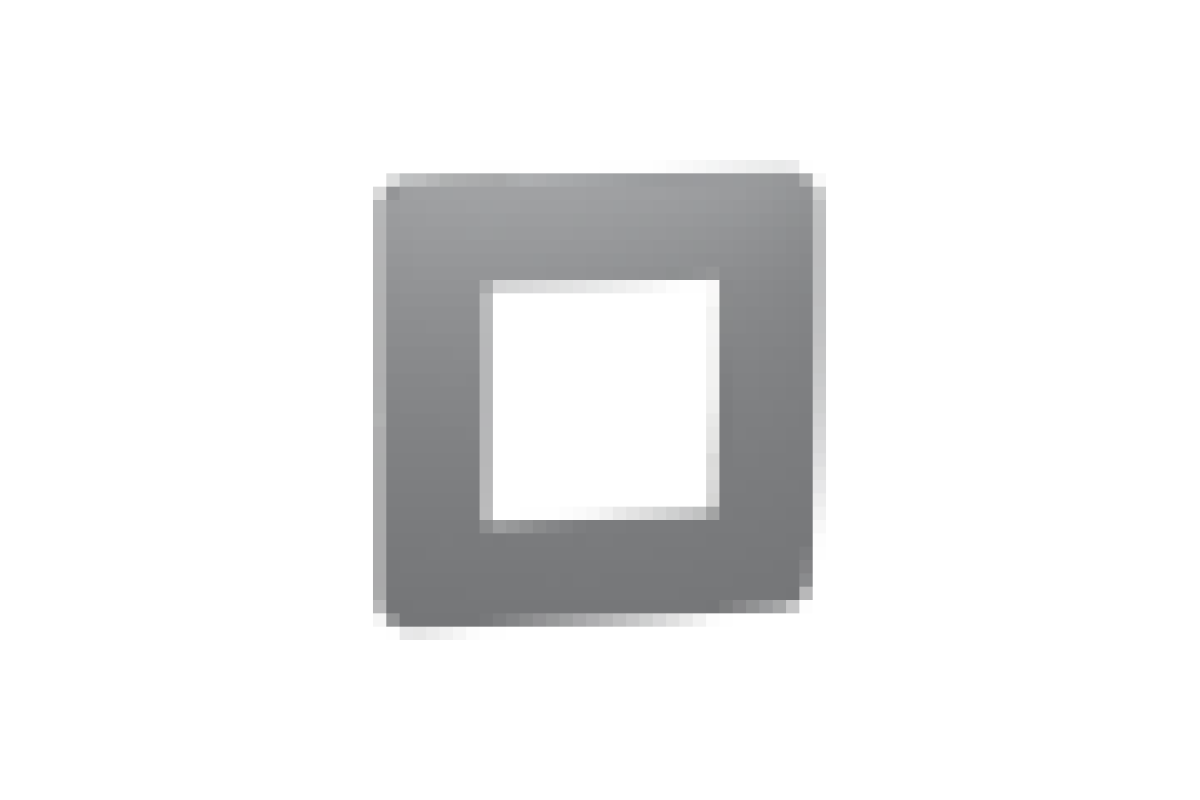 Рамка 1-постова Unica New, Димчато-сірий/білий (NU280221)