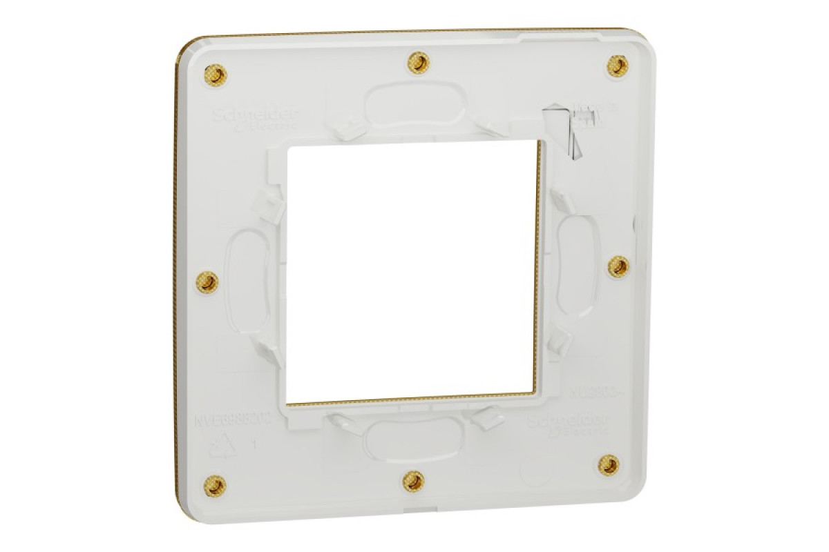 Рамка 1-постова Unica New, Золото/білий (NU280259)