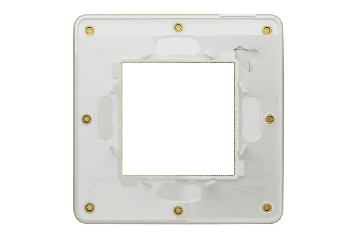 Рамка 1-постова Unica New, Золото/білий (NU280259)