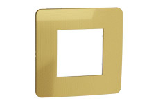 Рамка 1-постова Unica New, Золото/білий (NU280259)