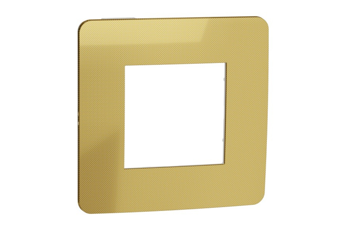 Рамка 1-постова Unica New, Золото/білий (NU280259)