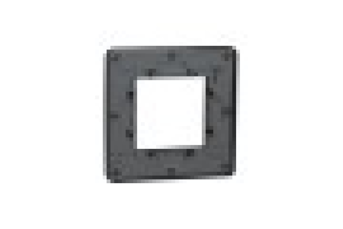 Рамка 1-постова Unica New, Нікель/антрацит (NU280253)