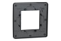 Рамка 1-постова Unica New, Нікель/антрацит (NU280253)