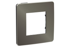 Рамка 1-постова Unica New, Нікель/антрацит (NU280253)