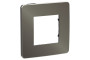 Рамка 1-постова Unica New, Нікель/антрацит (NU280253)