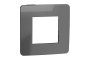Рамка 1-постова Unica New, Нікель/антрацит (NU280253)
