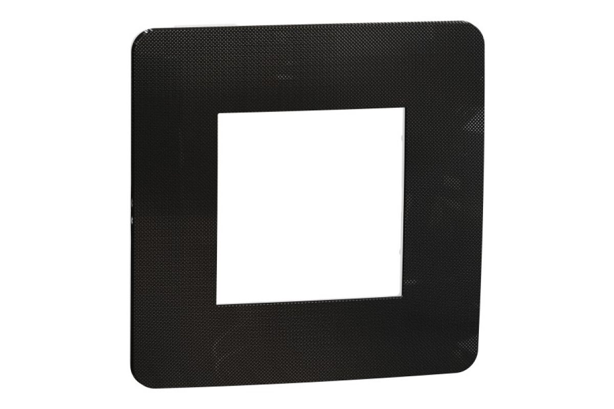 Рамка 1-постова Unica New, Нікель/антрацит (NU280253)