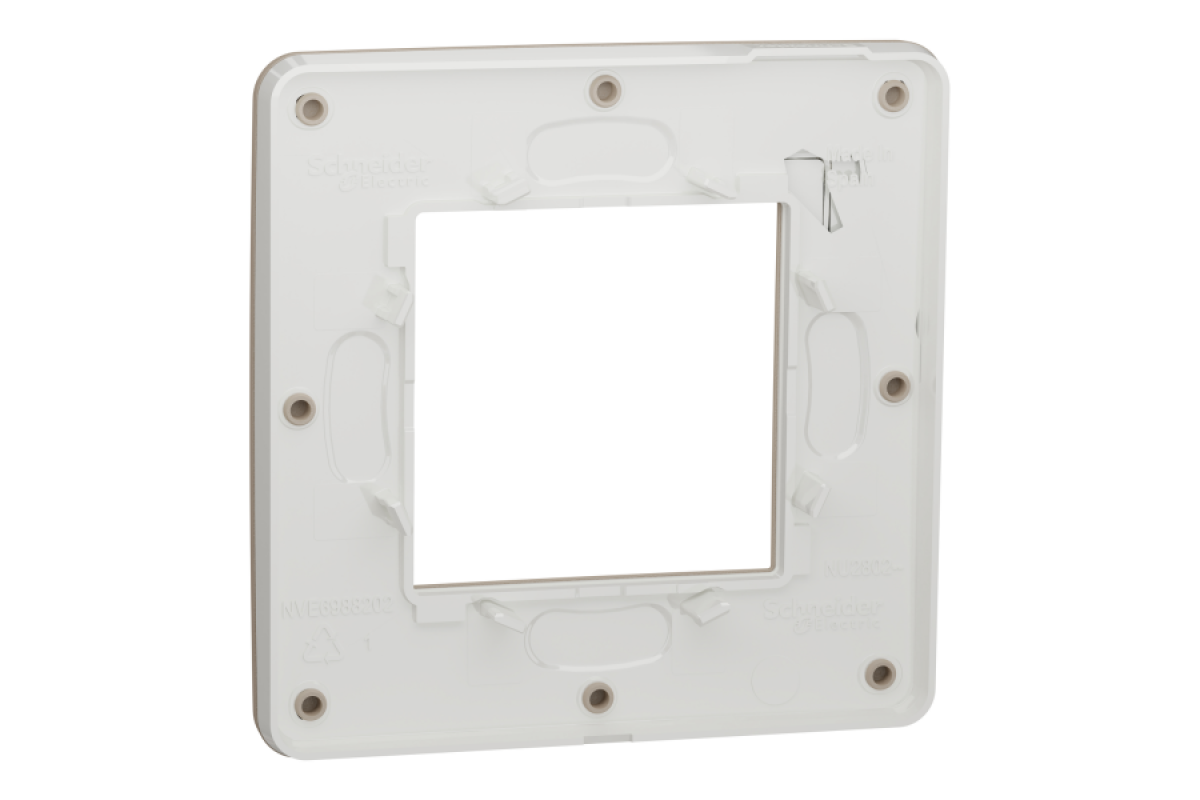 Рамка 1-постова Unica New, Пісочний/білий (NU280226)