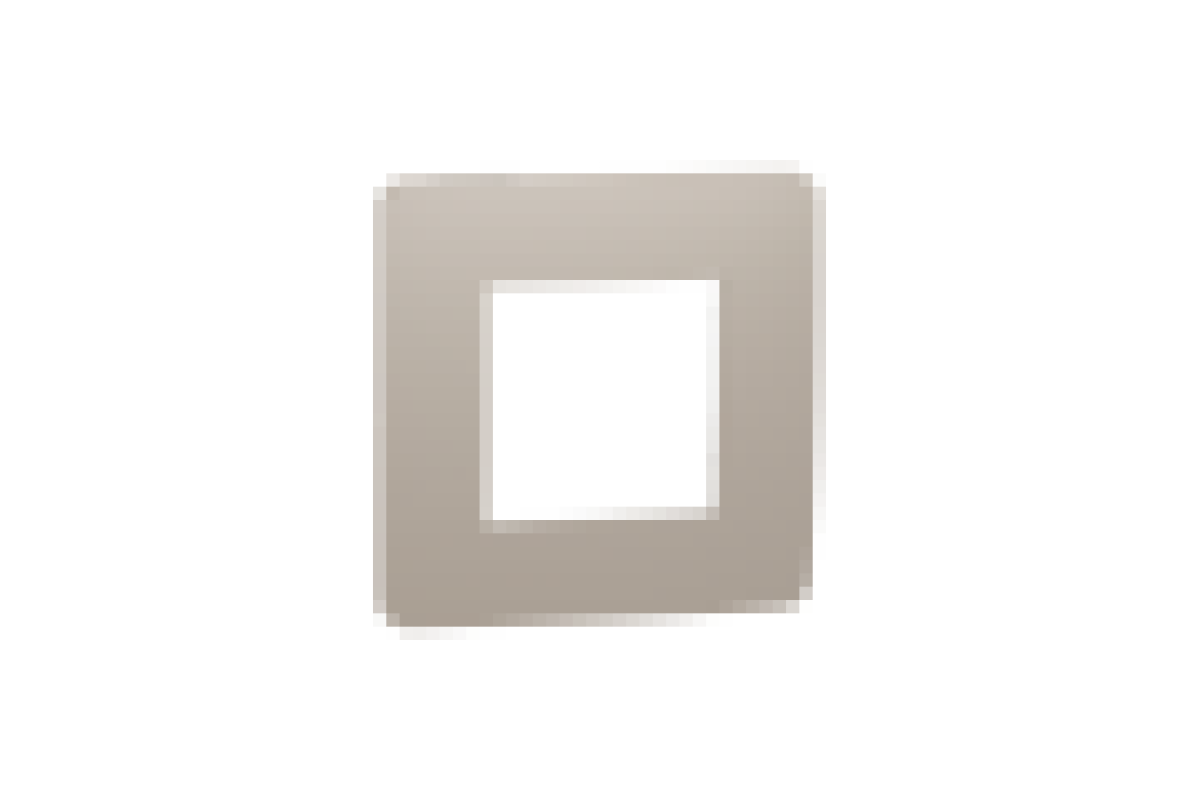 Рамка 1-постова Unica New, Пісочний/білий (NU280226)
