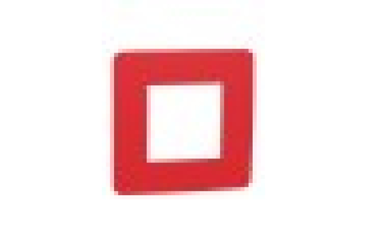 Рамка 1-постова Unica New, Червона/білий (NU280213)