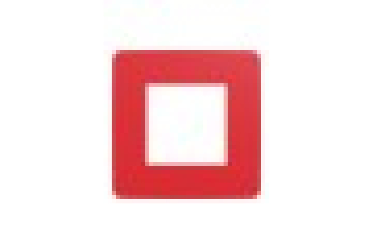 Рамка 1-постова Unica New, Червона/білий (NU280213)