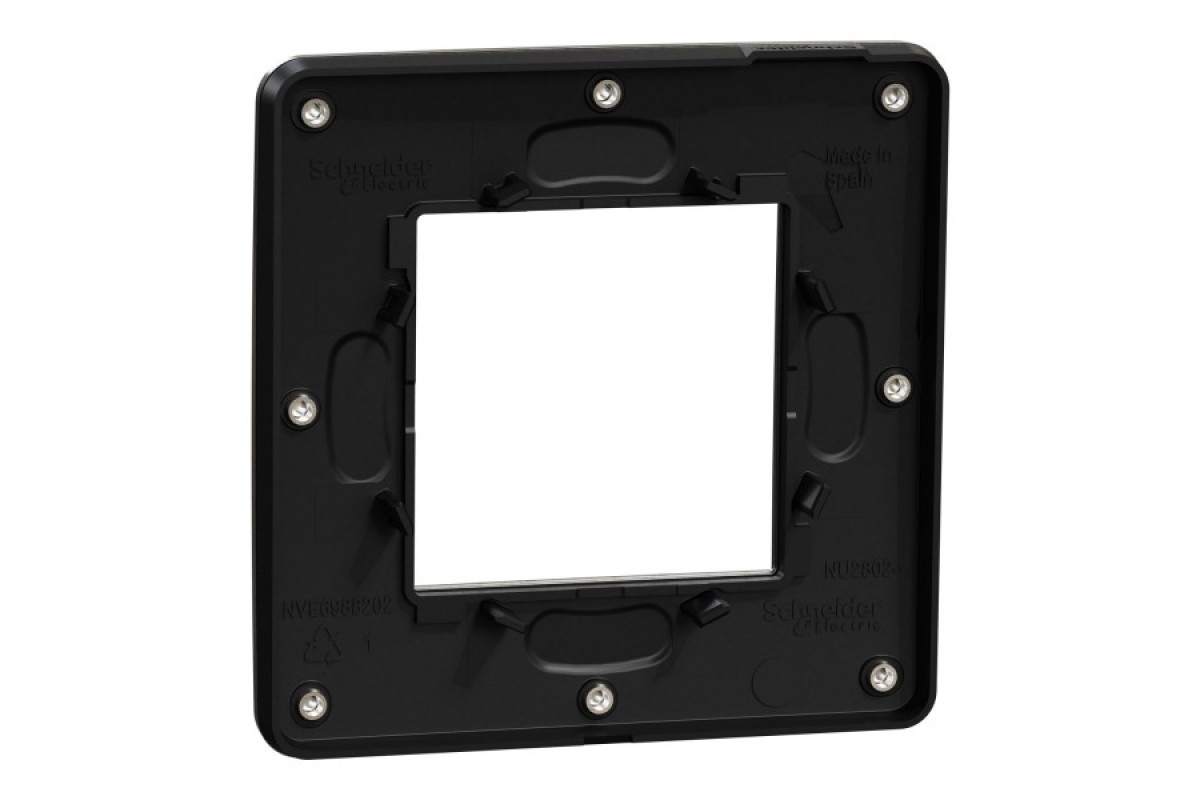 Рамка 1-постова Матовий хром/антрацит Unica New Studio Metal (NU280256M)