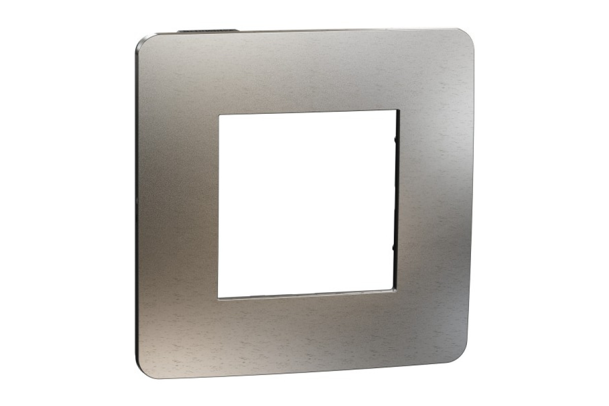 Рамка 1-постова Матовий хром/антрацит Unica New Studio Metal (NU280256M)