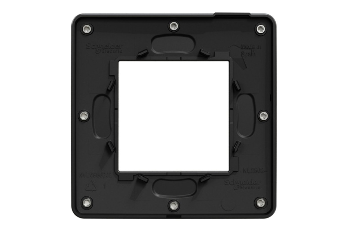 Рамка 1-постова Матовий хром/антрацит Unica New Studio Metal (NU280256M)