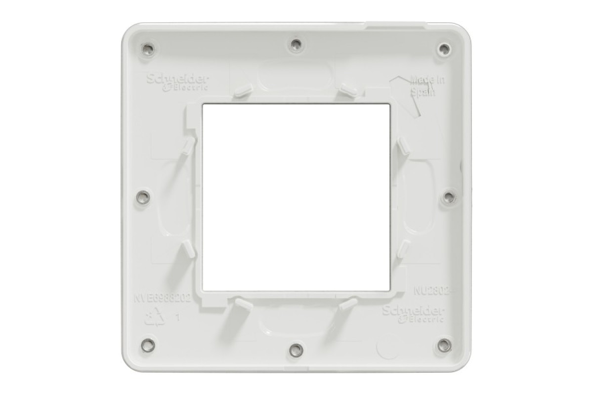 Рамка 1-постова Матовий хром/білий Unica New Studio Metal (NU280255M)