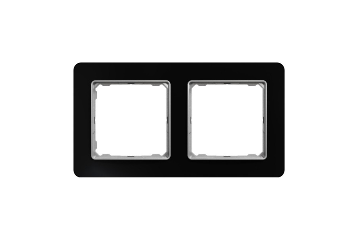 Рамка 2-постова Штучне чорне скло Sedna Elements (SDD361802)