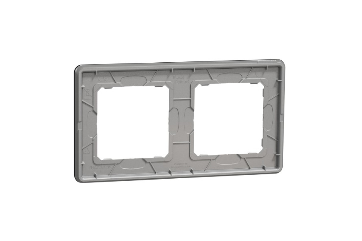 Рамка 2-постова Штучне чорне скло Sedna Elements (SDD361802)