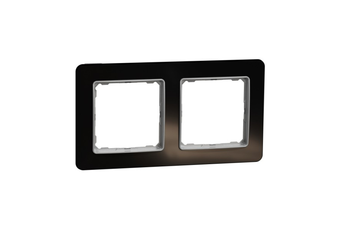 Рамка 2-постова Штучне чорне скло Sedna Elements (SDD361802)