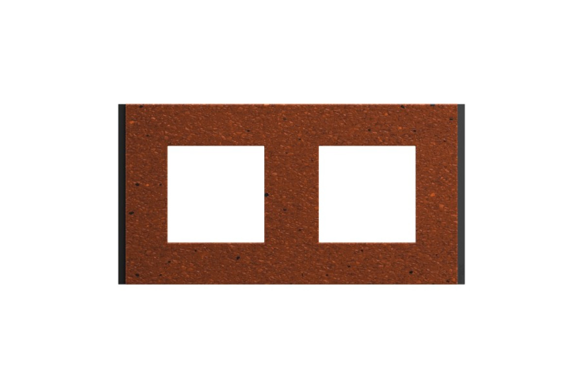 Рамка 2-постова Unica Deco Material, теракотовий (NU600471)