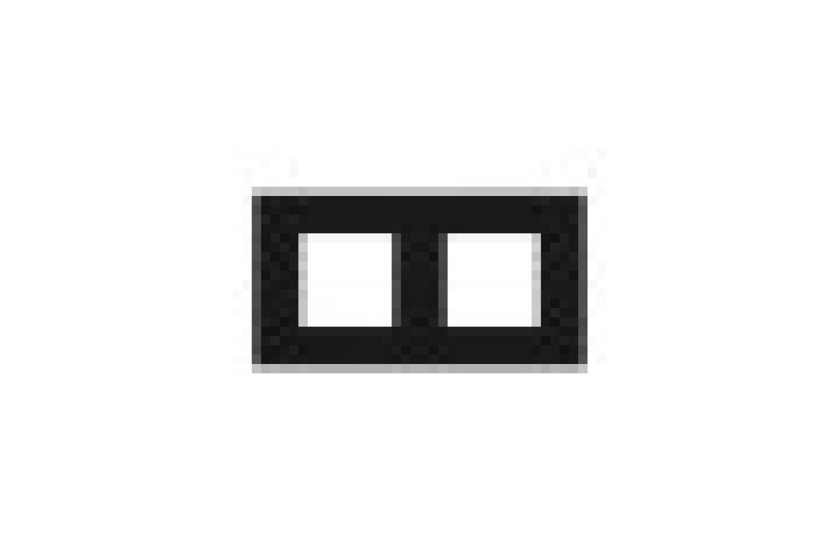 Рамка 2-постова Unica Deco Material, чорний папір (NU600474)