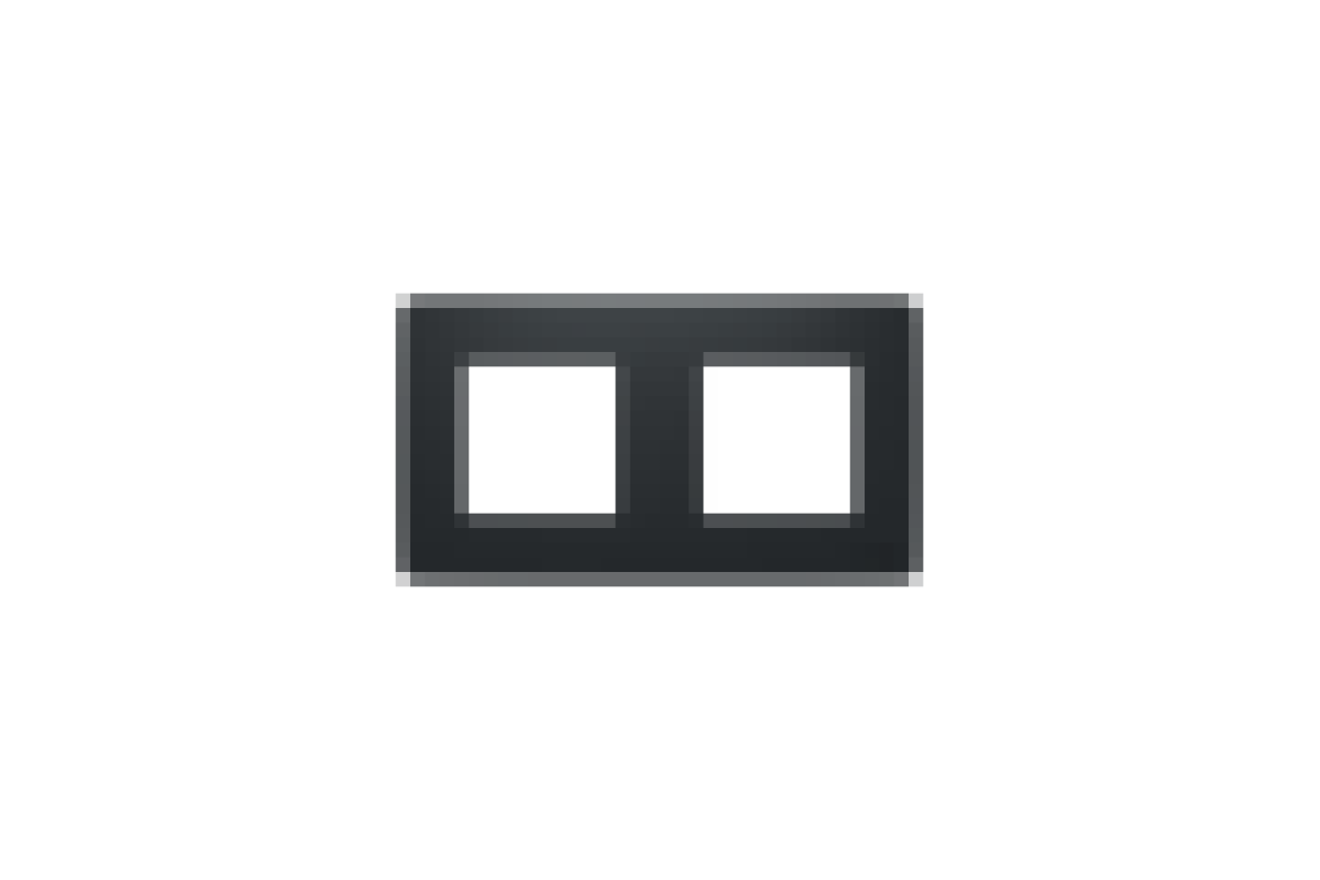 Рамка 2-постова Unica New, антрацит (NU200454)