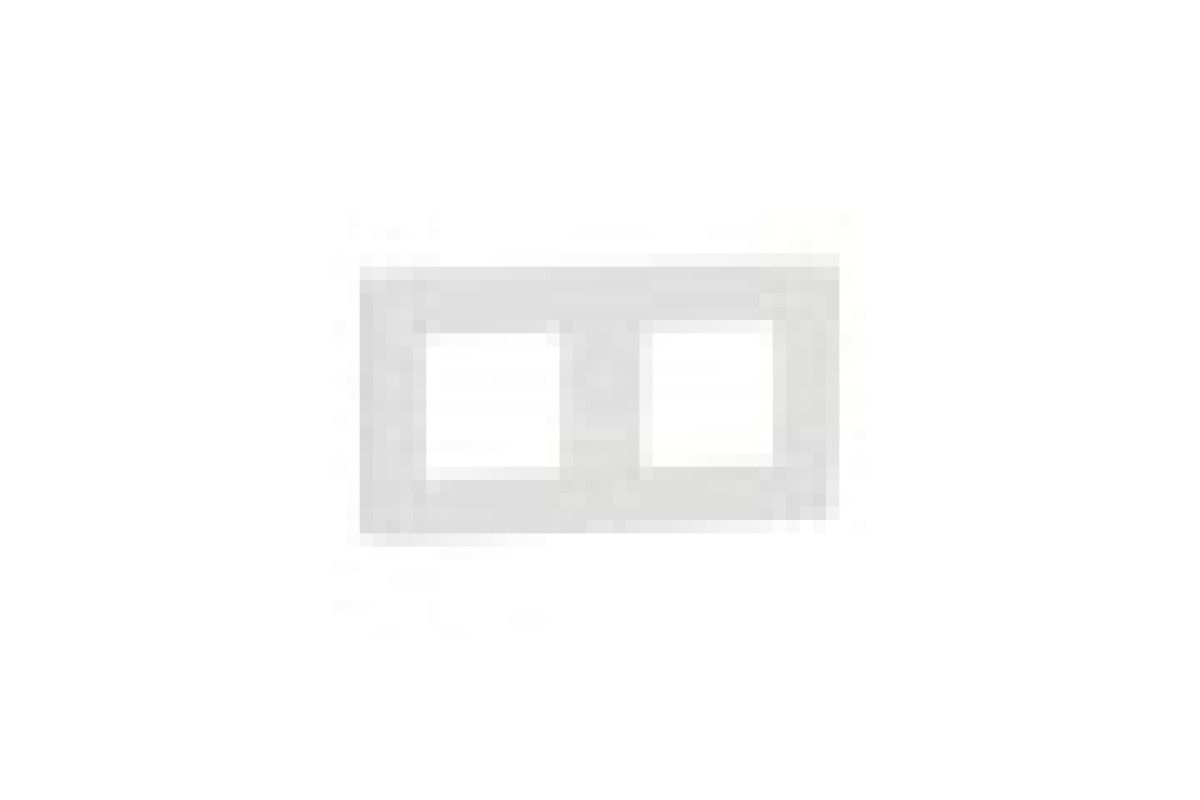 Рамка 2-постова Unica New, Білий/білий (NU280418)