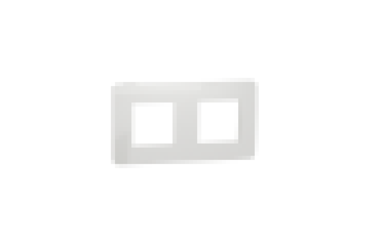 Рамка 2-постова Unica New, Білий/білий (NU280418)